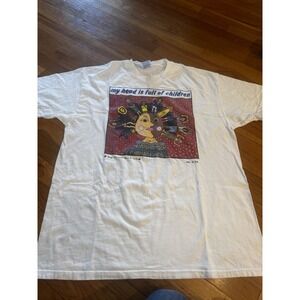 Vtg 1988 Kiki Suarez "My Head Is Full Of Children" Single Stitch Art T-Shirt‎ XL